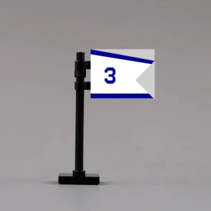 U.S. Navy Motor Torpedo Boat (PT Boat) Squadron 3 Pennant Assembly - Custom 3D Printed Miniature Accessory Parts Pieces for Brick Block Figures U.s. Navy Motor Torpedo Boat (pt Boat) Squadron 3 Pennant Assembly Custom 3d Printed Miniature Accessory Parts Pieces For Brick Block Figures