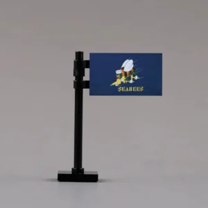 U.s. Navy Seabees (naval Construction Battalions) Flag Assembly Custom 3d Printed Miniature Accessory Parts Pieces For Brick Block Figures