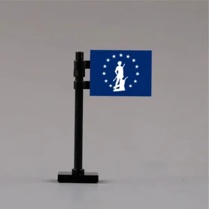 U.s. Treasury Department Minuteman (war Bond) Flag Assembly Custom 3d Printed Miniature Accessory Parts Pieces For Brick Block Figures