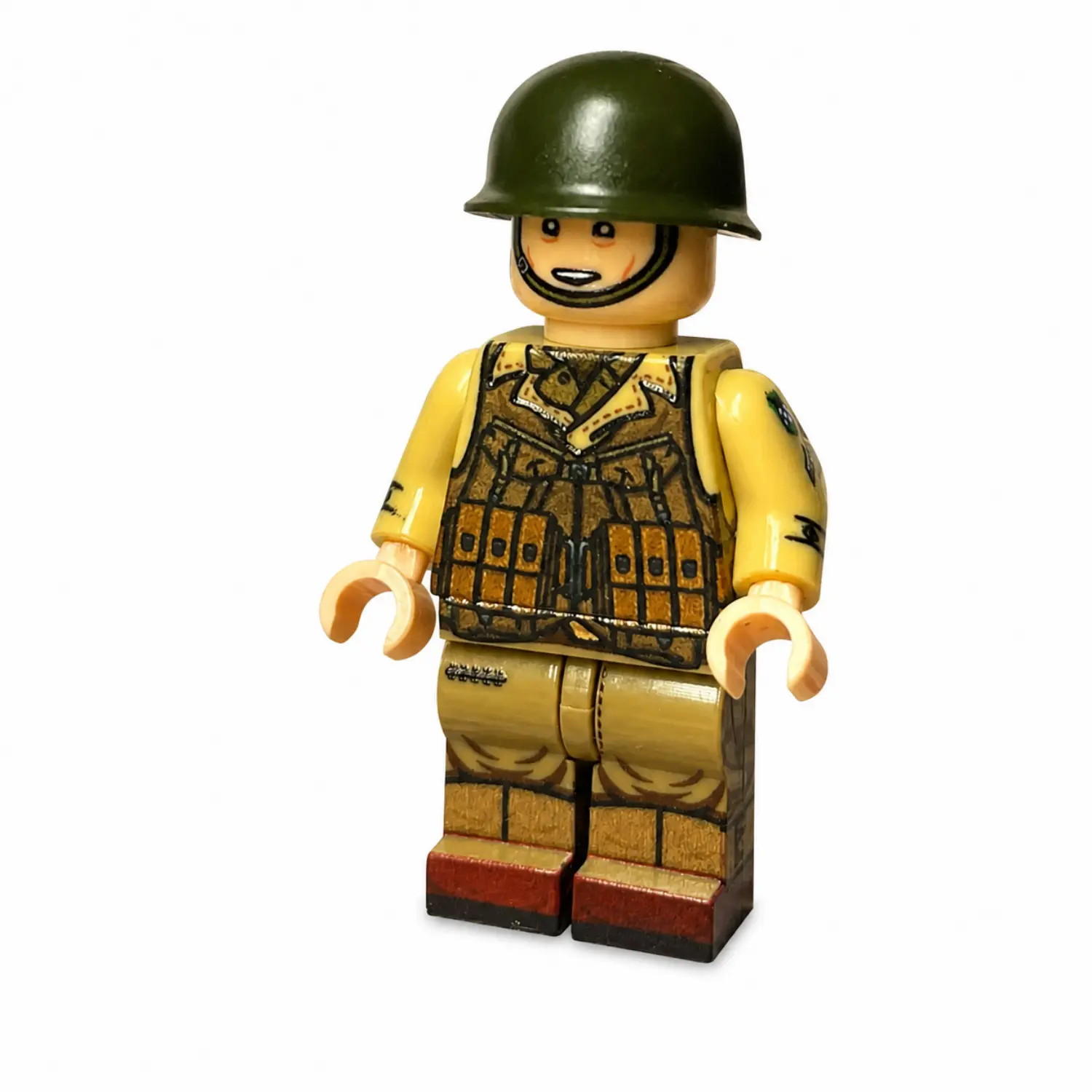 Us Army 99th Infantry Division Thompson Gunner Wwii Custom Printed Brick Block Figure