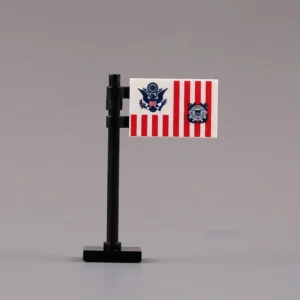 United States Coast Guard Ensign Assembly Custom 3d Printed Miniature Accessory Parts Pieces For Brick Block Figures