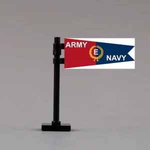 Wwii Army Navy E Award Flag Assembly Custom 3d Printed Miniature Accessory Parts Pieces For Brick Block Figures