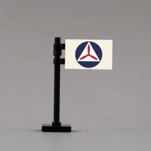 World War II Civil Air Patrol (CAP) Flag Assembly - Custom 3D Printed Miniature Accessory Parts Pieces for Brick Block Figures World War Ii Civil Air Patrol (cap) Flag Assembly Custom 3d Printed Miniature Accessory Parts Pieces For Brick Block Figures