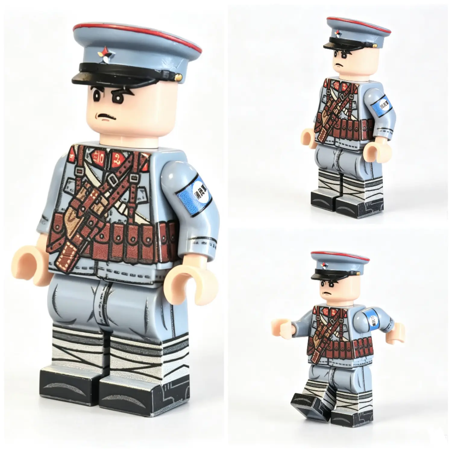 all sides of Allied Powers Beiyang Army Assault Soldier (Shock Trooper) WWI (Republic of China – Beiyang Government Vanguard) (Without Cap) - Custom Printed Brick Block Figure All Sides Of Allied Powers Beiyang Army Assault Soldier (shock Trooper) Wwi (republic Of China – Beiyang Government Vanguard) (without Cap) Custom Printed Brick Block Figure