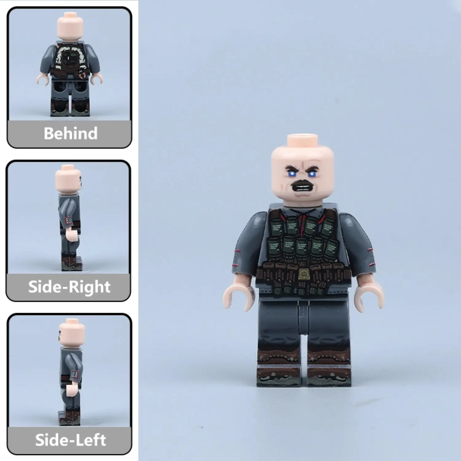 All Sides Of Imperial German Grenade Specialist (grenadier) Wwi Custom Printed Brick Block Figure